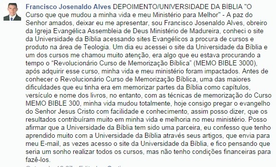Depoimento Facebook 3